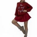 maglione con stampa ho il mal di gente